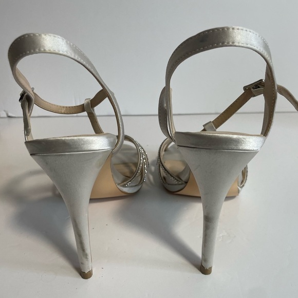 Le Chateau Silver  Studded Strappy Heel - Picture 8 of 8